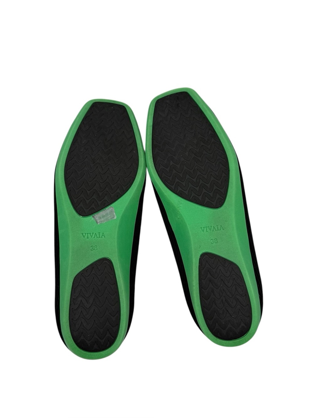 VIVAIA Margot Square-Toe Flat Women’s Sz 38 Black Green Knit Sustainable Comfort - Picture 13 of 13